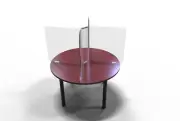 Round Table Clear Plastic Sneeze Guard School Classroom Desks Clear PETG Plastic