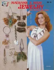 Macrame & Hishi Jewelry with Feathers and Shells Rare Craft Book HA49 Neckaces