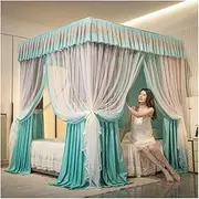 Bed Canopy Bed Canopy for 1.8m/6ft Bed, 4 Poles Support Bed Curtain, Mesh & Shading Cloth Mosquito Net, Easy to Install (Color : Style 3, Size : 1.8x2.2x2m)