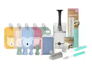 Reusable Baby Food Pouches, Yoghurt Pouches | Bundle Kit | Cerulean & - Cherub Baby