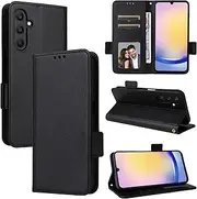 Compatible with Samsung Galaxy A25 5G Wallet Case,PU Leather Folio Flip Case Compatible with Samsung Galaxy A25 5G Cell Phone Leather Case Black