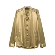 [The Editor] The Editor Satin Shirt 50 IT GREEN