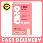 URO Boric Acid Vaginal Suppository with Boric Acid, Lactic Acid, and Aloe, 30ct