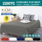 Hotel 2200TC Ultra Soft Top Flat Sheet Only Single/Double/Queen/Super King Size