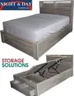Brand New Venice Milan Double Gas lift storage Bed Frame Touch light Mocha Usb