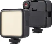 Pocket Light Video Lamp Photography Light 5600K Color Temperature with 25pcs Beads 3 Cold Shoe Mounts for Live Streaming Home Studio Comercial Photography Black One Size