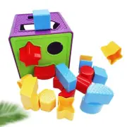 Geometric Shape Cognition Box Baby Sorter Toy Colorful Cube for Boys Girls