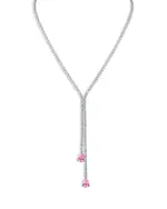 Kenneth Jay Lane Round & Pear Shaped Cubic Zirconia Lariat Necklace, 16-19