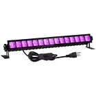 Upgraded 36W LED Black Light Bar Premium Flood Light with Plug+Switch+5ft Cor...