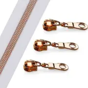 10 Yards Bulk Zipper, (#5) Zippers for Sewing, White Nylon Coil Zipper with R...