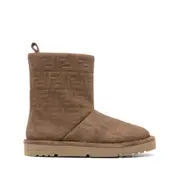 [Fendi] Fendi FF Jacquard Boots 36 IT BROWN