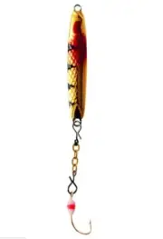 Clam Speed Spoon Glow - Gold Tiger - 1/8 oz Ice Fishing Lure