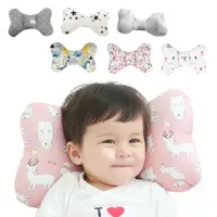 在飛比找momo購物網優惠-【JoyNa】嬰兒枕頭 蝴蝶枕 定型枕(四季款嬰兒枕)