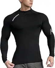 [crazynekos] Men's GMY Sport Fit 1/4 Zipper Compression Shirts Top Cycling Jersey Bike Shirt