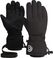 [KEYDUACU] Winter Gloves Men Women Warm Waterproof Ski 5 Layer Touch Screen Snow Gloves for Cold Weather
