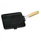 Cast Iron Square Skillet with Folding Handle