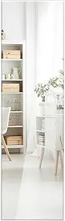 [Costway] Frameless Rectangle Wall Mirror, Rectangular Wall Mirror with Beveled Edge, Rectangular Wall Hanging Mirror for Living Room, Bedroom, Vanity Room, Vertical/Horizontal Installation, Silver