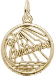 10K or 14K Gold Vancouver Faceted Charm by Rembrandt