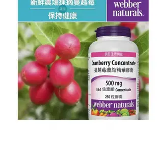 Webber Naturals蔓越莓濃縮精華膠囊(250粒)好市多COSTCO熱銷【小三美日】空運禁送 DS012374