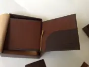 WORLD FAMOUS ZENITH WATCHES VIP PROMO MADE IN ITALY BROWN LEATHER BILL FOLD