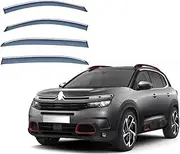 STIDPFZX Window Visor Rain Guard Side Window Deflector Weather Shield Compatible for Citroen Citro_n C5 Aircross 2018 2019 2020 2021 2022 2023
