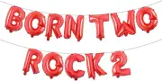 Born Two Rock 2 Birthday Decorations Rock and Roll 2Nd Birthday Party Supplies w