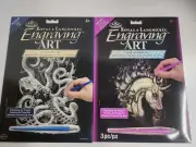 DIY Lg Glow Octopus Unicorn Kids Engraving Art Craft Kit Bundle Lot