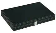 15-Inch Backgammon Board Game Set , Black/White