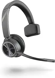 Poly – Voyager 4310 UC Wireless Headset – Single-Ear Headset- Connect to PC/Mac via USB-C Bluetooth Adapter, Cell Phone via Bluetooth - Works with Teams (Certified), Zoom