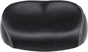 Bike Seat - Noseless Bicycle Saddle Comfort Big Ass Bike Cycling Saddle Extra Wide Bicycle Seat for Woman Man, Large Soft PU Bicycle Cushion for Road Mountain Folding Indoor Outdoor Bikes - Black