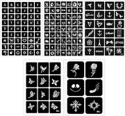 Reusable Tattoo Stencil Templates - Body Art for Women and Girls - Small Airbrush DIY 5pcs A4 Temporary Fake Tattoos