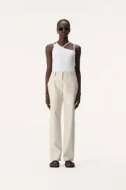Clements Pant Ivory Croc Size 12 | Elka Collective