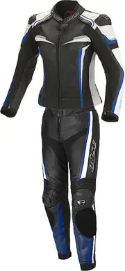 Büse Mille Two Piece Ladies Motorcycle Leather Suit, black-blue, Size 38 for Women Black Blue