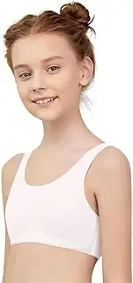 [YACCA] Girls Training Bra with Removable Padded for 8-10-12-14 Years Old,Mini-A Cup Pad&Wireless Bras for Girls,Comfort Seamless