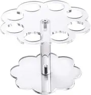 DGQ Ice Cream Cone Holder Stand with 8 Holes Capacity Acrylic Ice Cream Cone Holder Stand for Waffle Cone Mini Ice Cream Cones Snow Cone Hand Roll Sushi Popcorn Sweets Savory