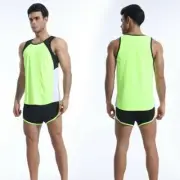 Mens Marathon Running Vest & Shorts Set Work Out Gym Sports Outfit Tank Top