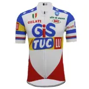 Retro Mens GIS TUC Cycling Jersey Bicycle Jersey Cycling Shirt TOPS Bike Jersey