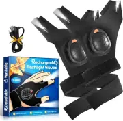 LED Flashlight Gloves with Waterproof Lights Finger Light Rechargeable