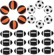 Generic 25pcs Simulation Ball Puzzle Erasers Sport Erasers Bulk Erasers for Novelty Erasers for Bulk Soccer Erasers Packet Sports Erasers Cube Sports Balls Shaped Decor