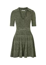 Jonathan Simkhai Patricia Space-dyed Ribbed-knit Mini Polo Dress - Green - XS (UK6 / XS) XS (UK6 / XS)