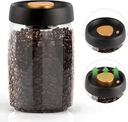 [RROAD] Coffee Storage Container Vacuum Seal for Jars, Glass Kitchen Storage Jars, Coffee Canisters with Airtight Lid Seal, Food Storage Containers - Perfect for Coffee Beans, Tea, Sugar (1200ml)
