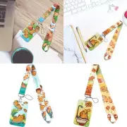 Beautiful Neck Strap Cartoon Capybara Card Holder Neck Lanyard Colourful Lanyard