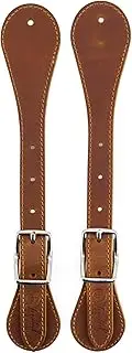 Jeereal Leather Spur Straps for Horse Riders,Western Men and Women's Boots Equipment,Double Ply Reinforced Stitching Spur Straps