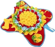 GRIRIW Pet Training Sniff Pad Dog Foraging Mat Flower Patterns Interactive Dog Mat Pet Supplies Sturdy Easy to Clean