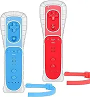 Yosikr Wireless Remote Controller for Wii Wii U - 2 Packs Red and Blue