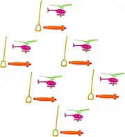 BRIGHTFUFU Boys 6pcs Helicopter Flying Toys Set Children's Plane Toys Fun Designs Random