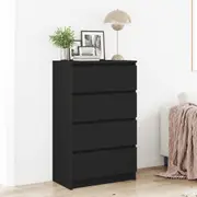 vidaXL Sideboard Black 60x35x98.5 cm Engineered Wood