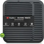 [Walfos] Silicone Trivets for Hot Pots and Pans - Heat Resistant Hot Pads for Kitchen Counter- Multi-Purpose & Versatile Trivet Mat - Long-Lasting & Flexible Silicone Hot Pad