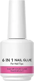 Nail Polish Coat - Builder Base Strengthening Gel | Strengthener Glue, Easy To Use 6-in-1 Rhinestone Glue Primer Adhesive For Molding And Extend Portable For Women Girls And Beginners
