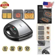 3-in-1 Portable Sandwich Maker, Waffle Maker & Panini Press – Easy Clean